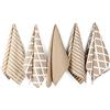 Penguin Home Premium Strofinaccio da cucina in puro cotone 100%, set di 5 asciugamani da cucina, set di asciugamani da cucina morbidi e resistenti, lavabile in lavatrice, 65 x 45 cm, colore - Beige