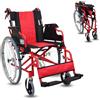Mobiclinic, Sedia a rotelle pieghevole, Torre, Alluminio, Doppio sistema frenante, Poggiapiedi pieghevoli e rimovibili, Braccioli, Schienale diviso, Sedile 44 cm, Ultra leggero