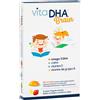 U.G.A. Nutraceuticals Srl VitaDHA Brain - Integratore di Omega-3 DHA Gusto Fragola e Limone - 30 Morbidine - Supporto per la Salute Cerebrale dei Bambini