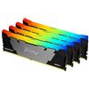 Kingston FURY Renegade RGB 32GB 3600MT/s DDR4 CL16 DIMM (Kit da 4) Memoria Gaming per Computer - KF436C16RB2AK4/32