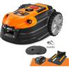 Lawnmaster OcuMow®18 Toscabaldì Robotico Senza Filo 800㎡ Batteria 4Ah, Navigazione Ottica, Evitamento di Ostacoli, Stazione di Carica Automatica, Funzione Zona Vietata