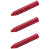 Faber-Castell - Gomma triangolare Grip 2001, 3x rosso, 187101 - Dreieckradierer Grip 2001, rot