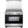 De'Longhi De Longhi FMX 96 ED - Cucina a gas con forno elettrico multifunzione, 5 Bruciatori, 90x60 cm