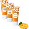 SRBIRD Orange Enzymes Exfoliating Gel - Scrub organico per la pulizia profonda di viso e corpo, idratante illuminante per tutti i tipi di pelle, (3 pezzi, 100 g)