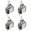 VGOL 4 Pezzi Interruttore A Levetta A 2 Velocità A 3 Pin Interruttore A Levetta A LED Bianco Da 12 Mm ASW-07D Per Modifiche Auto
