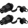 Riybyds 2 Pezzi Connettori per Rimorchio a 3 Pin 12V, Presa 3 Poli per Trattore, Spina Impermeabile per Trattore, LKW, KFZ, Connettore Piatto per Macchine Agricole, Compatibile Standard Europei