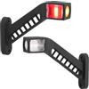 Justech 2 X 6LED Luci di Posizione Laterali Indicatore Ingombro 12/24V Luce Ingombro Camion Omologata ECE Impermeabile IP65 Luci Posizione 3 Lati 3 Colori 187mm per Camion/Rimorchio/RV