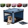 Petsfit Box pieghevole per cani per la casa, rivestimento in tessuto regolabile con tubo a spirale, trasportino per cani di taglia grande, facile da riporre