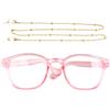 demaxiyad Occhiali da travestimento per animali domestici, occhiali con catena, per cosplay di animali domestici, per interni ed esterni, per giochi di ruolo, gattini, per foto, copricapo