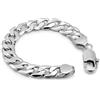 Dankadi Braccialetto cubano massiccio largo 10 mm, 12 mm, in argento 925, da uomo, 7-10, catena a maglia grossa, con chiusura a drago, gourmette dorata, maglia Punk Hip Hop Miami, regalo gioielli, 8