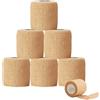 KATLKIU 6 Rotoli Benda Elastica Autoadesiva, Bendaggio Autoadesivo Traspirante, Fasciatura Coesiva per Sport e Uso Medico, per Ginocchio, Caviglia, Braccia e Mani (pelle, 5CM x 4.5M)