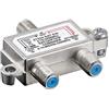 Goobay 67054 Miscelatore SAT/UHF/VHF SAT Sluice gate Sat/Terrestre per l'unione dei segnali satellitari e terrestri all'impianto TV, schermatura 100 dB (adatto al digitale)