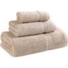 Superior - Set di Asciugamani, Cotone Egiziano, Grigio Talpa, 3 Pezzi