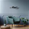 Wallity Hanah Home Elegante accessorio decorativo da parete in metallo nero, 21 x 70 cm, 100% metallo, 1,5 cm di spessore, perfetto per la decorazione della casa moderna e arte da parete unica