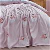 Catherine Lansfield Coperta natalizia in pile con Babbo Natale, 130 x 170 cm, rosa