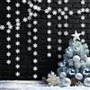 Cheerland Ghirlanda di fiocchi di neve bianca perla, decorazione da appendere, con fiocchi di neve, per feste natalizie, compleanni, matrimoni invernali, Capodanno, camera dei bambini, vetrina, baby shower