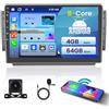 Inefala 8Core 4+64GB Android 15 Autoradio per Peugeot 208/2008 2012-2018, Wireless Carplay Android Auto, 10.1 Touchscreen Stereo Auto Bluetooth con GPS WiFi 32EQ DSP RDS 59UI Retrocamera Mic