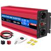 ETREPOW 3500W Inverter 12V 220V Onda Sinusoidale Pura Convertitore di Tensione Con 2 Prese EU e Una 2,1A USB, Telecomando Senza Fili,Display LCD e 2 Ventilatori,Picco 7000W