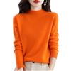 Sunlighty Maglioni in cashmere per le donne Plus Size Collo a lupetto 100% lana di cashmere girocollo manica lunga accogliente morbido pullover lavorato a maglia maglioni, Arancione, XXL