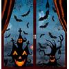 DERAYEE Adesivi per Finestre Halloween, 7 Fogli Vetrofanie Riutilizzabili, Stampa Fronte-Retro Decorazione per Feste