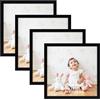 Giftgarden Cornice 20x20,Cornice Nera in PVC, Cornice da Parete o Tavolo, Decorazione per Casa,Set di 4