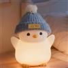 FAMIDUO Luce Notturna Bambini, Silicone Pinguino Lampada per Bambini Notturna, USB Ricaricabile, 2 Livelli di Luce Dimmerabile, Timer, Luce Notturna Neonato LED a Forma di Animale, Regali per Bambino