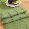 Miuyunya Runner Tavola Moderno, Retrò Bohémien Centrino Rettangolare Cotone Lino Lavabile Rustico Fattoria Macramè Runner da Tavolo Decorazione per Cucina Festa Compleanno 30 x 183 Verde Salvia