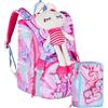 Seven SJ Gang Plushy Rabbit - School pack Zaino estensibile big + Astuccio 3 scomparti riempito