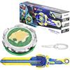 INFINITY NADO trottola in metallo, Battle Tops lanciatore, trottole per bambini da 5 6 7 8 9 10 11 12 anni, Standard Pack Lightning Leopard