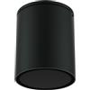 Applique da soffitto Cilindrica PAR30 IP54 in Alluminio e Vetro - Nera