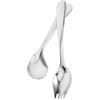 JECOMPRIS 1 Set Di Utensili Adattivi Per Anziani Cucchiai Ad Angolo Destro Cucchiaio Curvo In Acciaio Inox Forchetta Anti-Scuotimento Posate Autoalimentanti Utensile Per Disabili Anziani