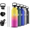 Grsta Borraccia Termica, 500ml Borraccia, Senza BPA, Borracia con Cannuccia, Senza Perdite, Bottiglia Termica, Doble Aislamiento, Borracce Termiche, Bottiglia per Campeggio, Uffici, Caffè, Palestra, Viaggio