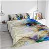 Italian Bed Linen KI-OSA Set Lenzuola Microfibra 622 Letto Matrimoniale