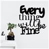 Wallity Hanah Home Elegante accessorio decorativo da parete in metallo, nero, 51 x 54 cm, 100% metallo, spessore 1,2 mm, perfetto per la decorazione della casa moderna e arte da parete unica
