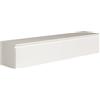 Selsey Bemmi - Tavola sospesa 28,4 x 150 x 31,8 cm, minimalista per TV, colore: bianco, truciolato di alta qualità con bordi in ABS, due scomparti a ribalta, rivestimento in melammina, ideale per il