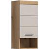 xonox.home - Mobile sospeso Scout 37 x 79 x 24 cm in rovere Evoak e cashmere opaco - Armadietto da parete con spazio di archiviazione funzionale