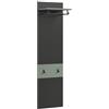 xonox.home - Pannello Canu 165 x 45 x 29 cm, in grigio basalto e verde fumo. - Pannello da parete da parete, appendiabiti, pannello da corridoio, moderno e salvaspazio