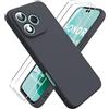 Ikziwreo Cover per Honor 400 Lite 5G,Custodia in Silicone Morbido TPU Liquido,Case Protettiva Gomma Antiurto - Grigio Scuro