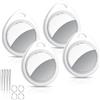 QCOQ Air Tracker Tag 4 Pezzi, Bianco | Smart Tracker Funziona con Apple Dov'è App (solo iOS), Batteria Sostituibile Bluetooth Trova Oggetti, Localizzatore Chiavi per Chiavi/Bagagli/Valigie/Portafogli