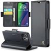 Rerzoiro Cover per iPhone 15 Plus Custodia Portafoglio [Blocco RFID] Premium Pelle PU Wallet Case Flip Libro con Porta Carte Slot Supporto Flip Case per iPhone 15 Plus, Nero