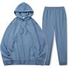 ZEZEZ Set di Tuta da Uomo e Donne con Stampa in Schiuma Denim Tears di Marca alla Moda, Giacca con Cappuccio E Pantaloni,Felpa con Cappuccio,Set Felpa in Pile con Cappuccio(Navy Blue Pants,M)