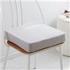 Treer Cuscino per Sedia in Memory Foam, Cuscini Sedie Quadrati - Supporto e Stabilità Perfetti Rivestimento Lavabile per Sedia da Ufficio e Sedia a rotelle (Grigio Chiaro,45x45x5cm)