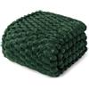 Whale Flotilla Coperta Morbida con Motivo Jacquard 3D, Coperta per Divano, letto, Squisita e Calda, per 4 Stagioni, 220 x 240 cm, Verde Scuro