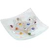 Sospiri Venezia Svuotatasche Albero della Vita in Vetro di Murano Murrine e Oro Idea Regalo Piatto Vassoio Decorativo Made Italy Portaoggetti Soprammobile Bomboniere Cerimonia 9x9 cm