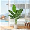 FSOHOI Albero Artificiale 120m Uccello del Paradiso, Pianta Artificiale Banano Artificiale, Pianta Finta da Interno, Palma Tropicale Albero Verde Finto con Vaso per la Decorazione della Casa Soggiorno