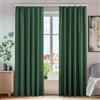 Deconovo Tende Oscuranti Termiche con Nastro a Matita - 2 Stili di Montaggio, Set di 2 Tende Moderne Isolanti per Camera da Letto e Soggiorno, 140x175 CM, Verde Scuro
