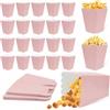 FINEASY 22Pezzi Scatole Sacchetti Pop Corn, Mini contenitori per Popcorn, Sacchetti per Compleanno, Popcorn Caramello per Feste Matrimoni Carnevale Favore Partito (Rosa)