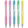 Pilot G2 07 - Penne roller con inchiostro gel retrattile, punta fine 0,7 mm, set di 5 pastello, rosa, viola, blu, verde e giallo