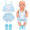 Miunana Abito Vestito + Pantaloncini + Scarpe Per Per 36 CM-43 CM New Born Baby Dolls Bambola, Bebé Bambolotti Amore Mio Ed Altre Marche (NON INCLUDE BAMBOLA)