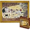 MEDOYOH Puzzle 1000 Pezzi per Adulti, 《Il bacio》 di Gustav Klimt, Museum Collection Puzzle 70x50CM Antistress Staycation Tempo di Morte per Adulti Bambini 14+